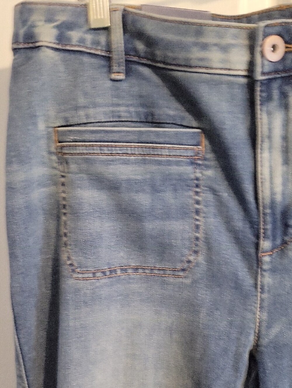J.Jill Sz16 Light Blue Hi-Rise Flare-Leg Women's Jeans with Front Patch Pockets - Picture 3 of 5